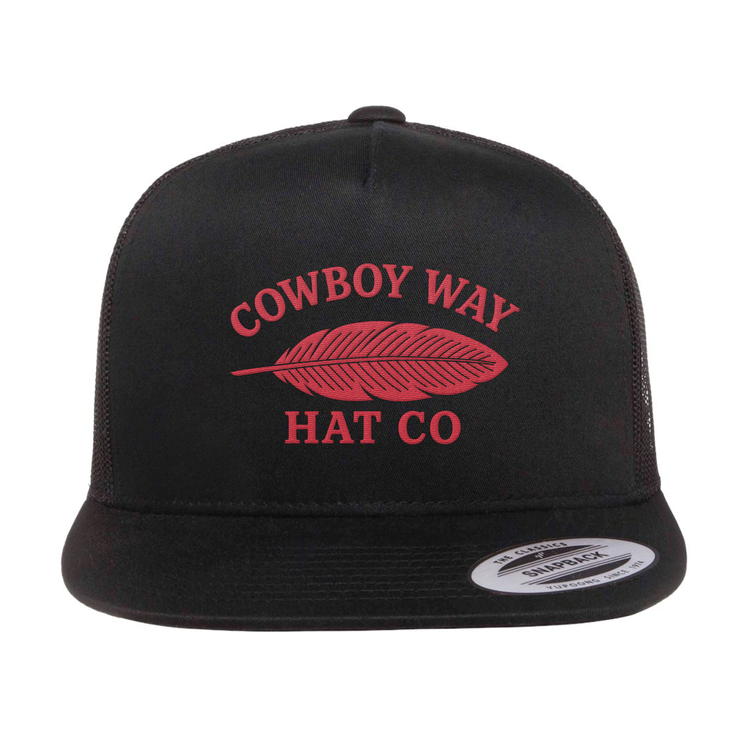 Cowboy Way Feather Black Cap