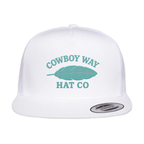 Cowboy Way Feather White Cap