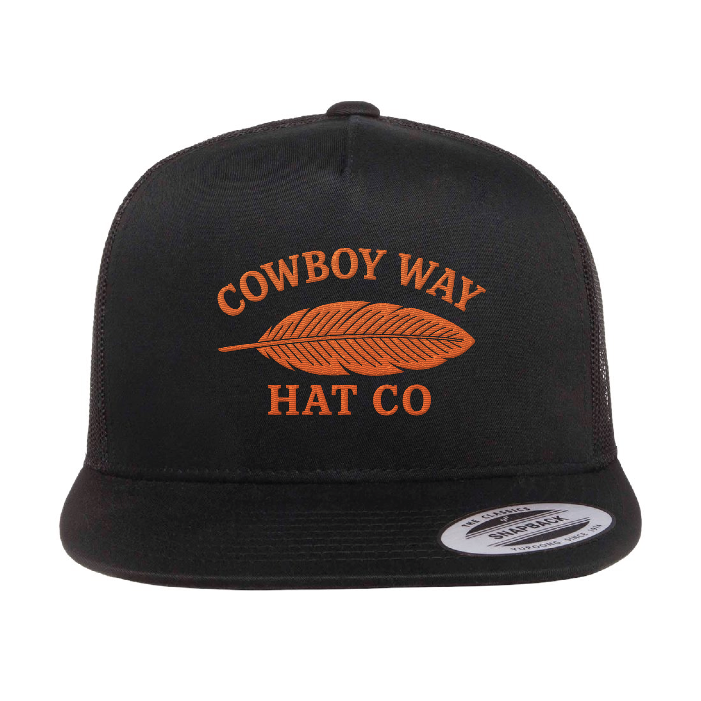 Cowboy Way Feather Black Cap