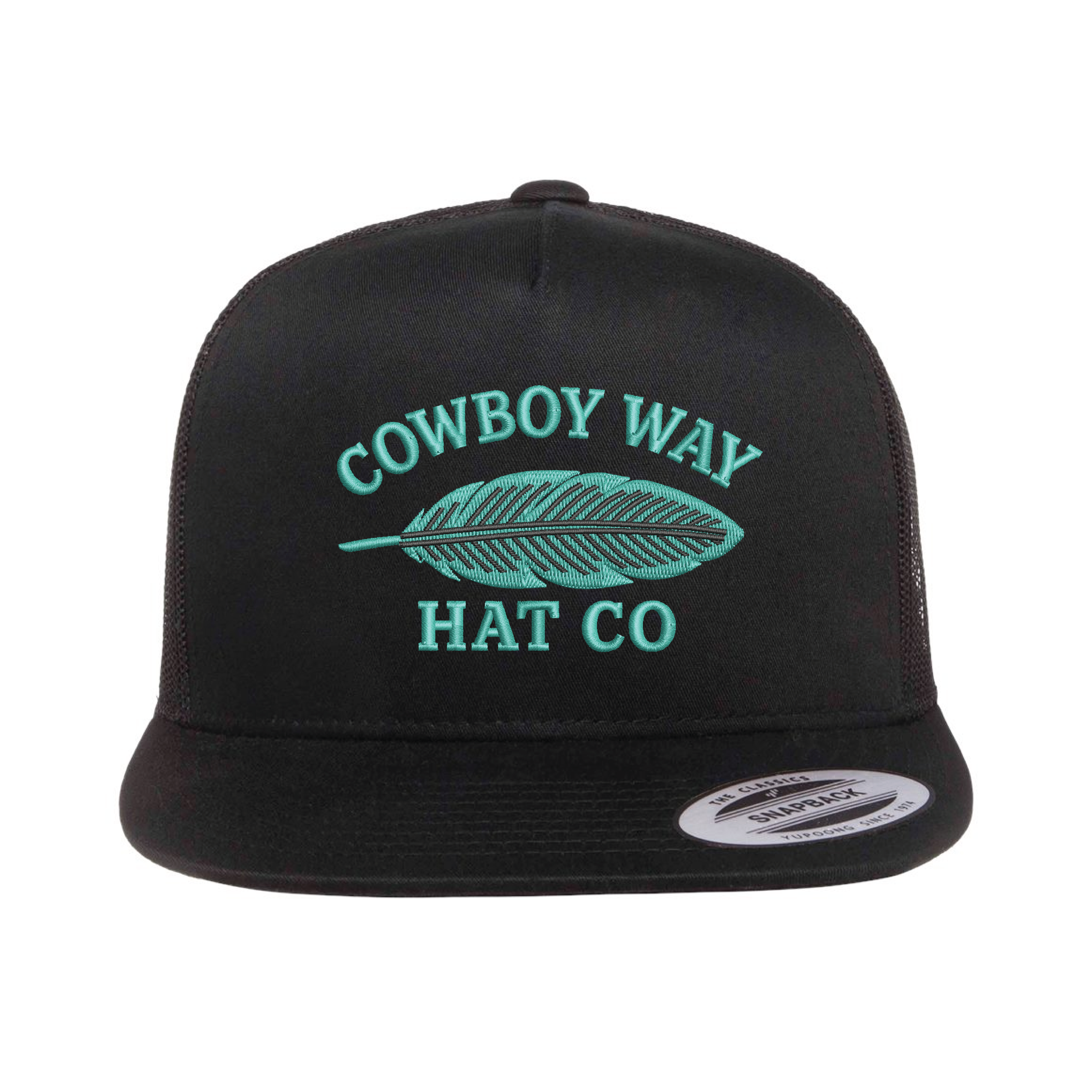 Cowboy Way Feather Black Cap