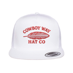 Cowboy Way Feather White Cap