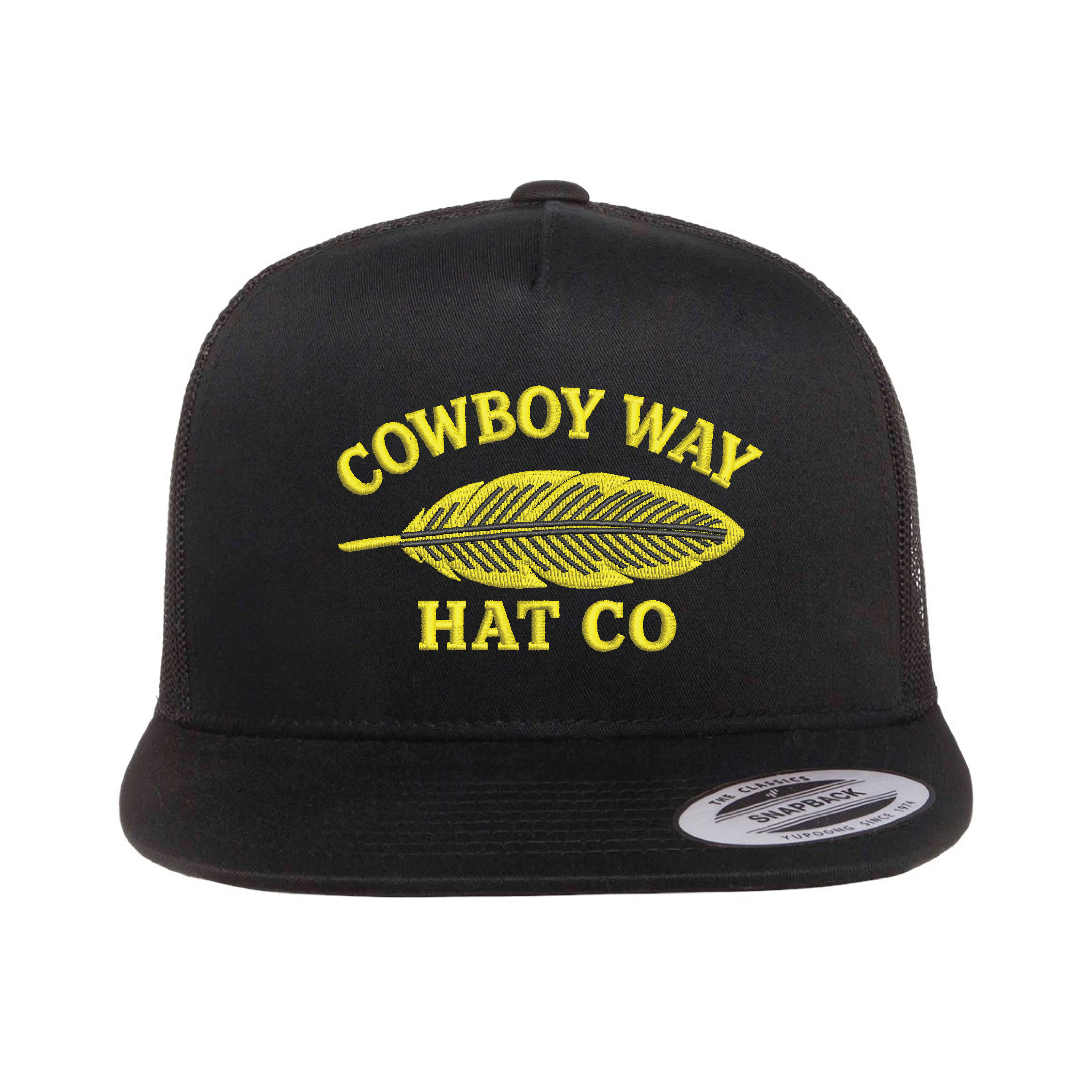 Cowboy Way Feather Black Cap